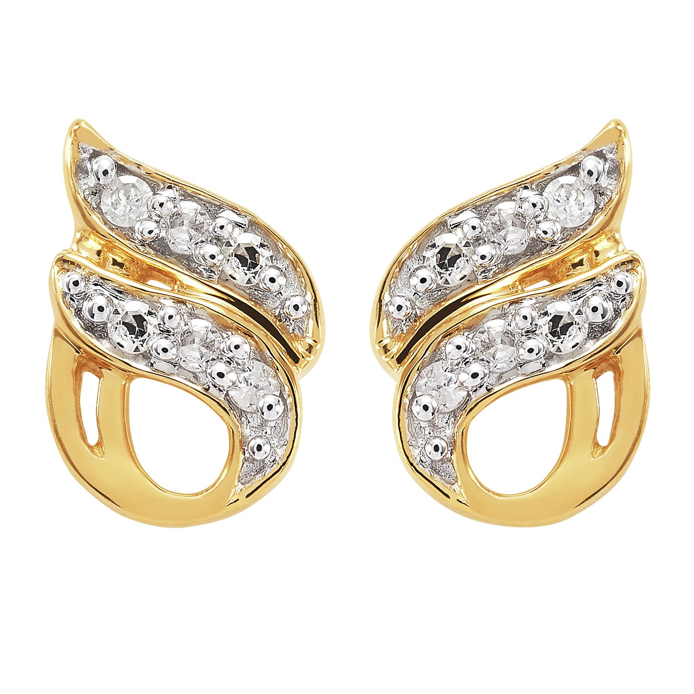 Revere 18ct Gold Plated Silver Flame Stud Earrings Review