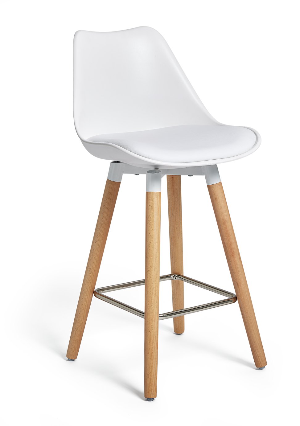 white leather stools