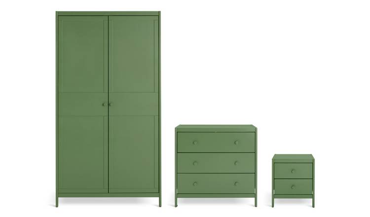 Habitat Bronte 3 Piece 2 Door Wardrobe Set - Green