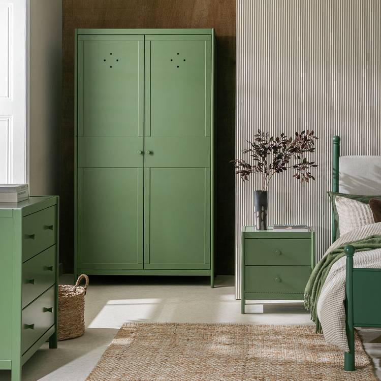 Habitat Bronte 3 Piece 2 Door Wardrobe Set - Green 0