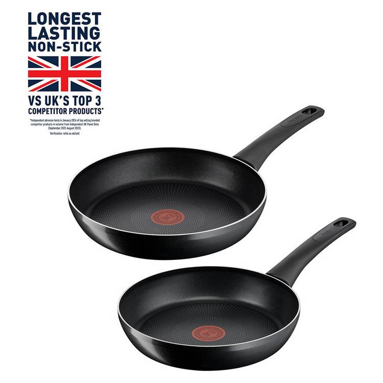 Tefal Titanium Force 2 Piece Aluminum Frying Pan Set - Black 0