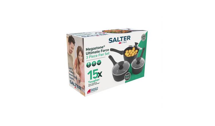 Salter Megastone 260 Thermo 3 Piece Saucepan Set