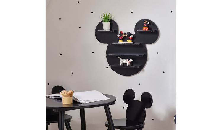 Disney Mickey Wall Mounted Bookcase - Black