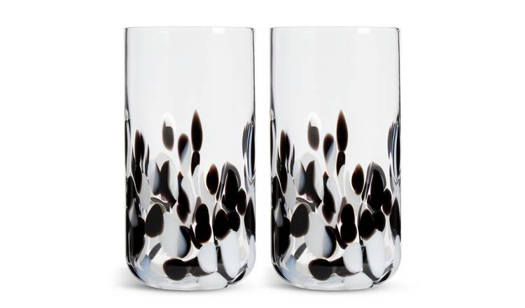 Habitat Confetti Set of 2 Hi Ball Glasses