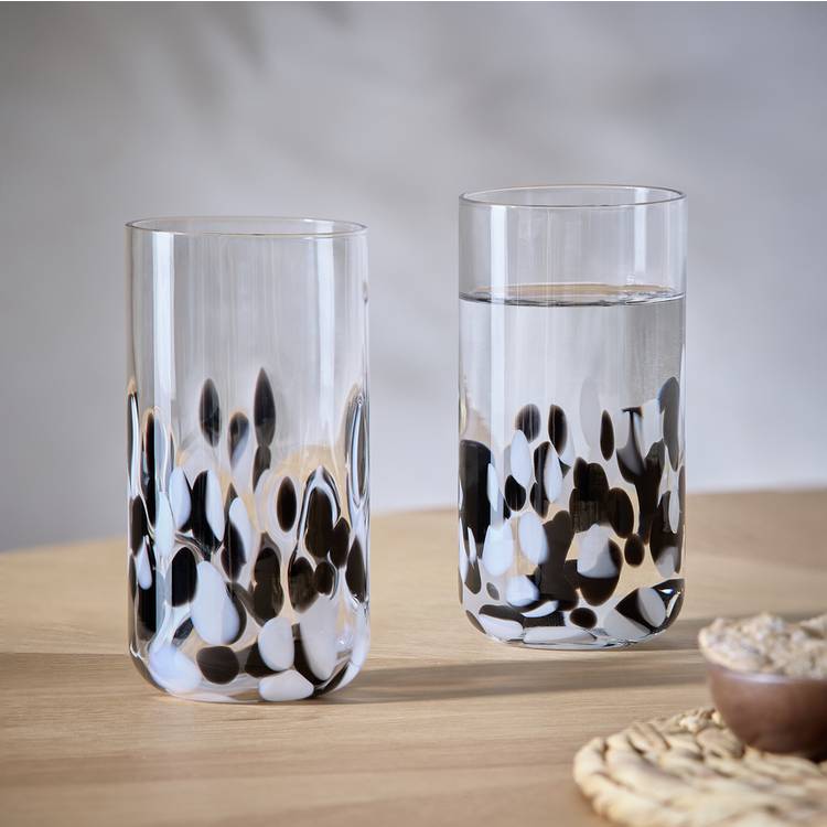 Habitat Confetti Set of 2 Hi Ball Glasses 0