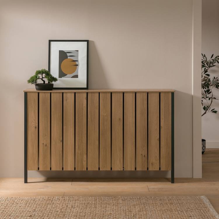 Habitat Loft Living Large Radiator Cover - Oak 0