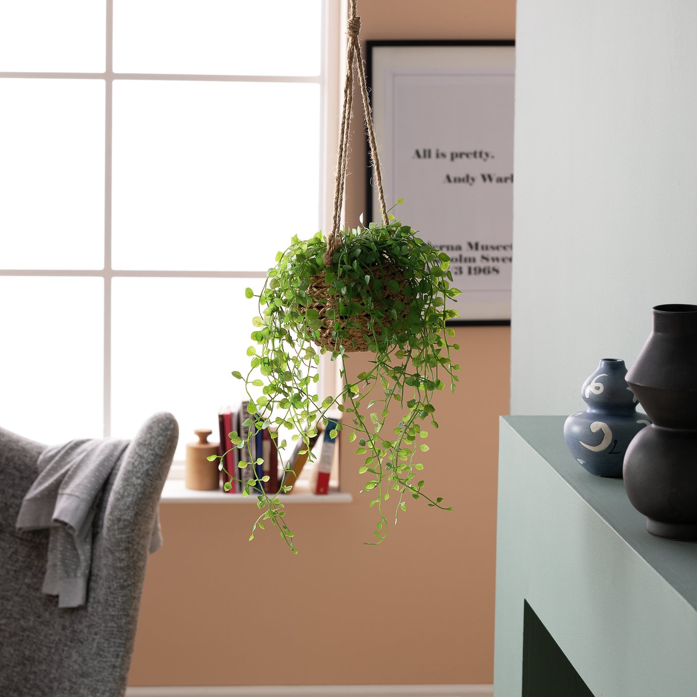 Argos Home Hanging Basket with Artificial Trailing Plant Reviews