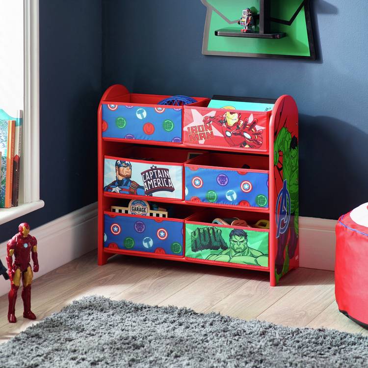 Disney Kids Marvel Avengers 3 Tier Storage Unit - Red 0
