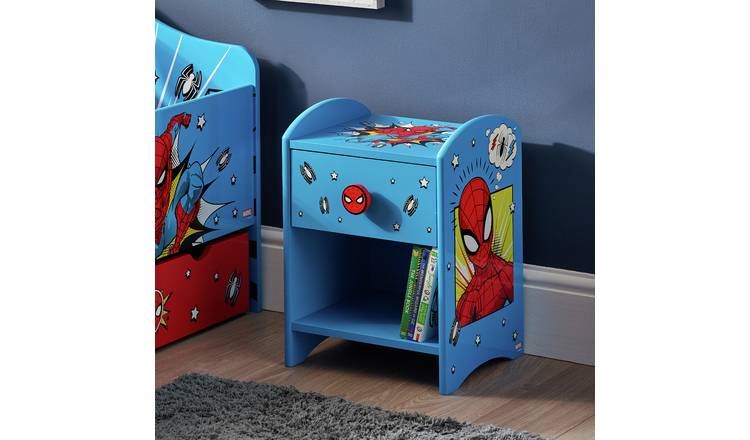 Marvel Kids Spiderman Bedside Table - Blue