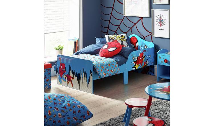 Disney Marvel Spiderman Toddler Bed - Blue