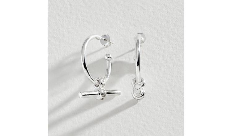 Argos hot sale silver hoops