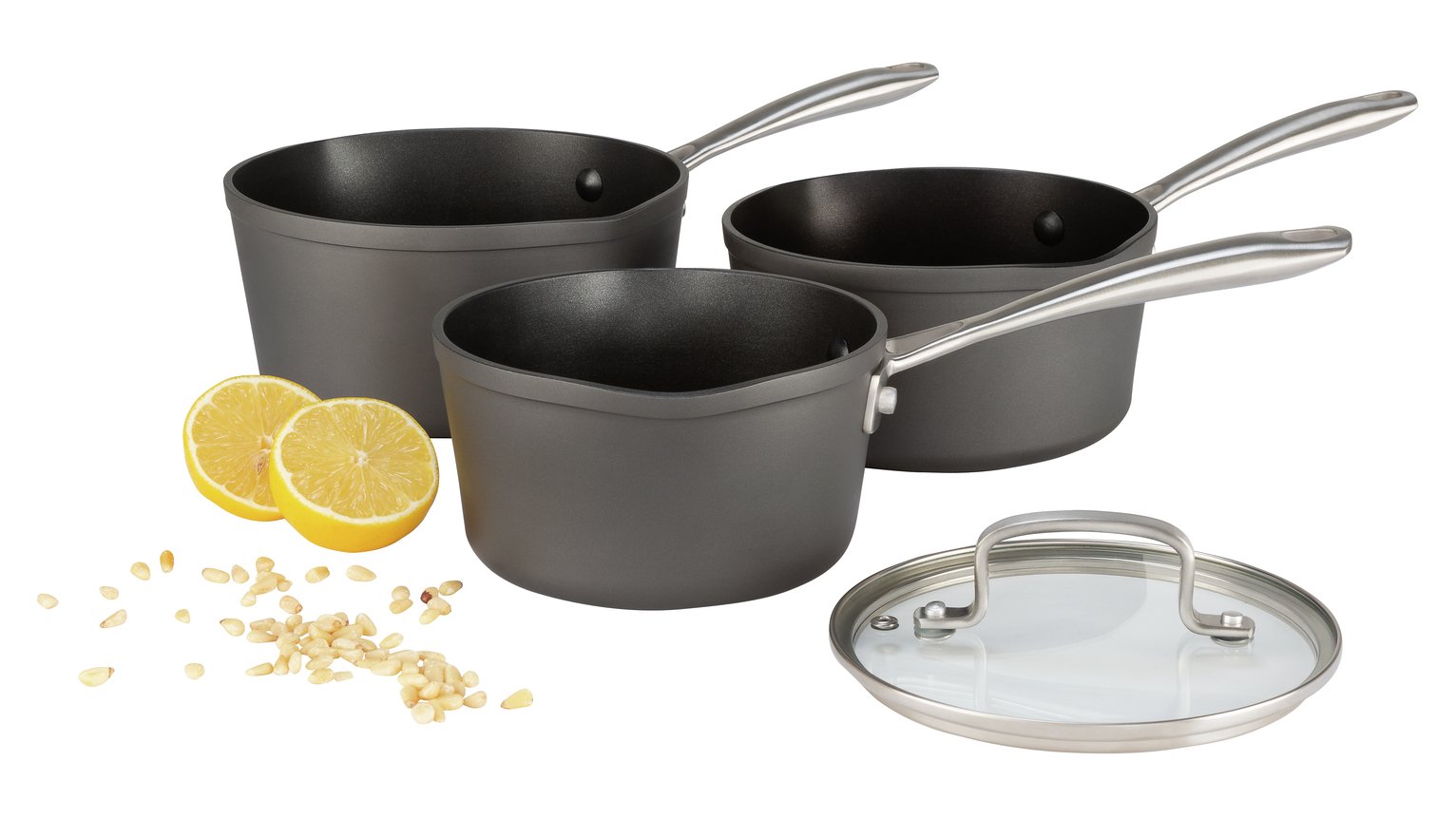 Argos Home 3 Piece Hard Anodised Aluminium Saucepan Set Review