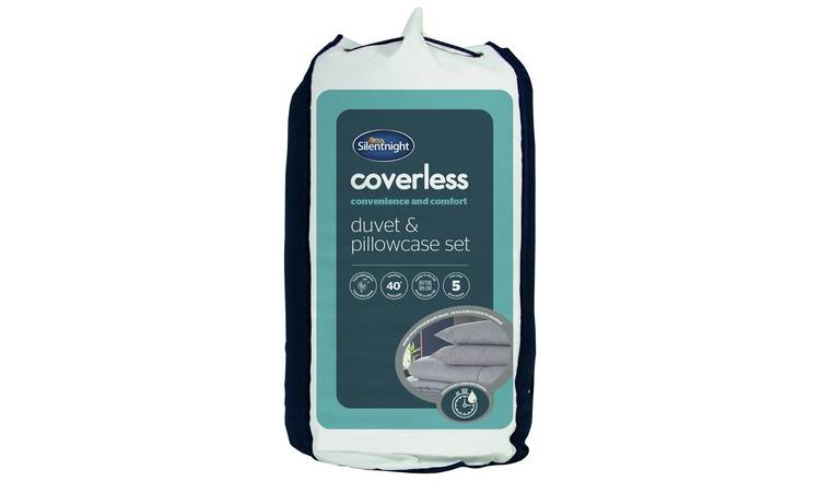 Silentnight Coverless 10.5Tog Grey Duvet &Pillowcase- Double