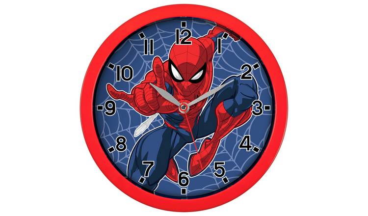 Disney Marvel Spider-Man Kids Wall Clock - Red