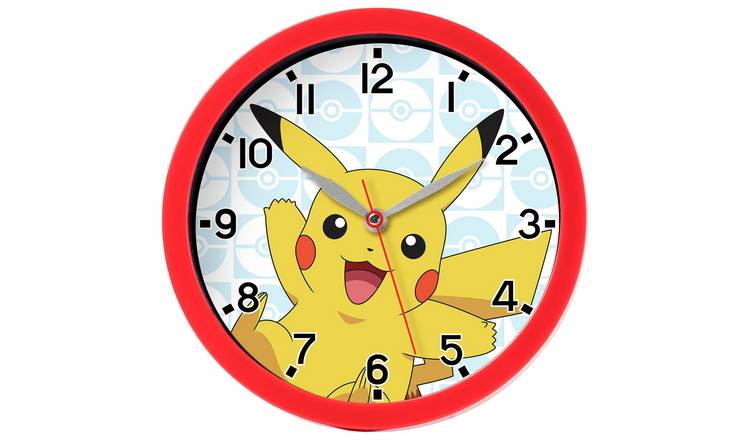 Pokémon Pikachu Kids Wall Clock - Red