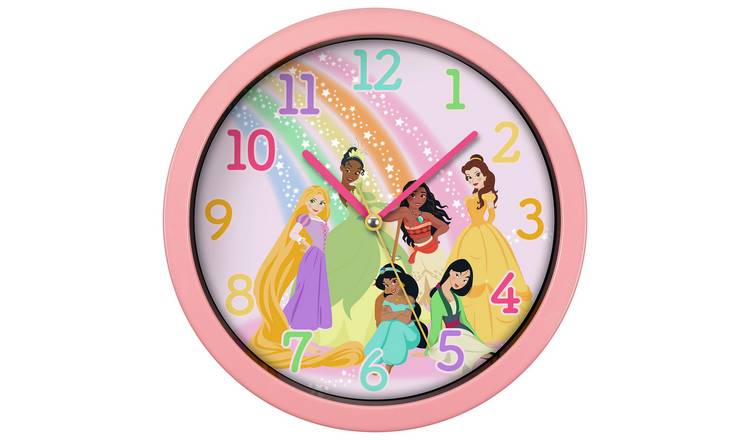 Disney Princess Kids Wall Clock - Pink