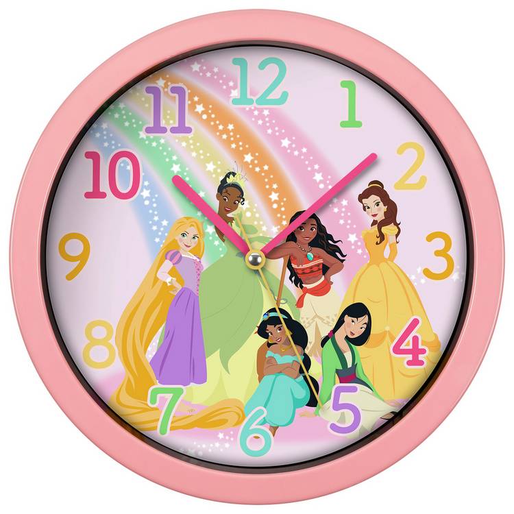 Disney Princess Kids Wall Clock - Pink 0