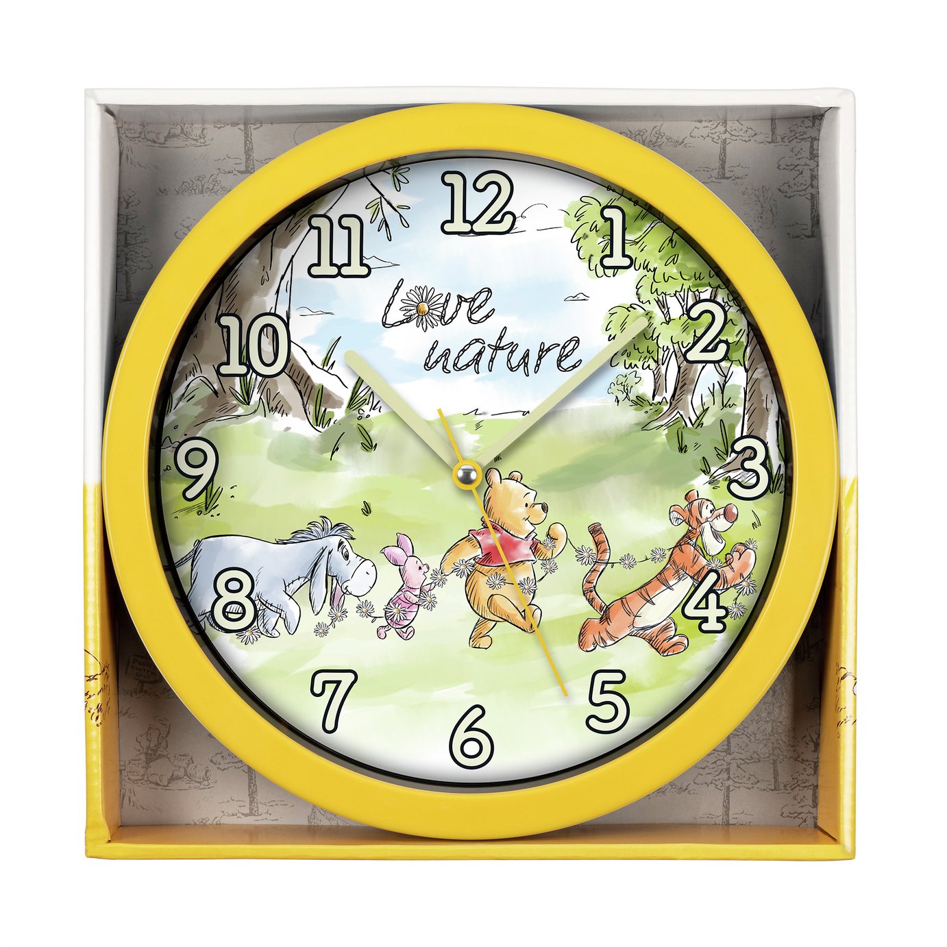 Buy Disney Winnie The Pooh Kids Wall Clock - Yellow | Clocks | Argos