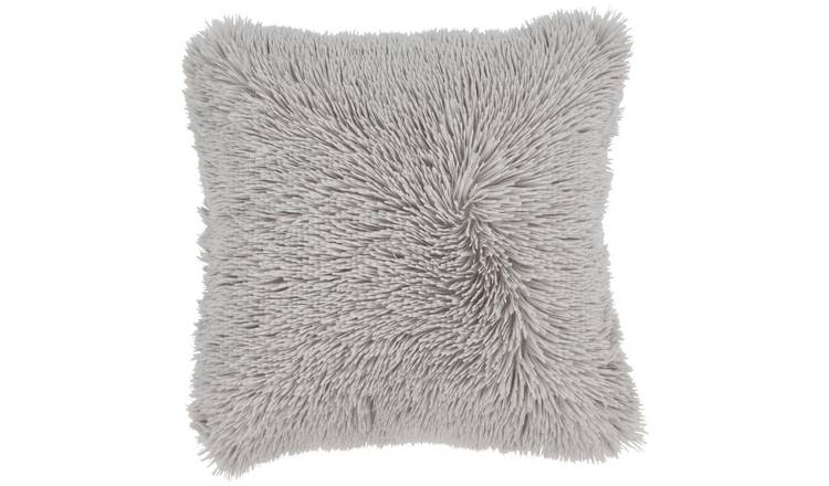 Buy Catherine Lansfield Cuddly Cushion Silver 45x45cm Argos