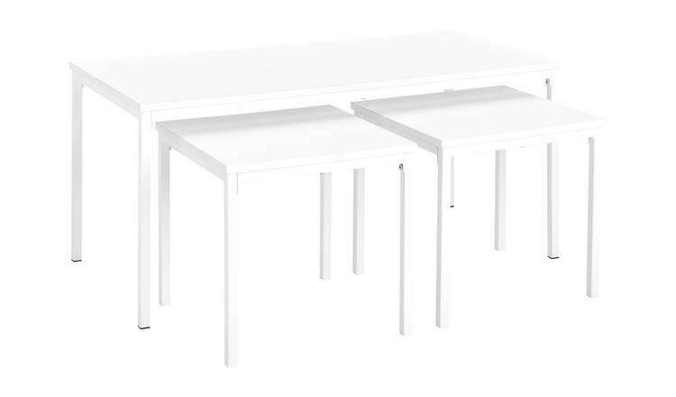 Argos Home Toby Nest of 3 Coffee Tables - White