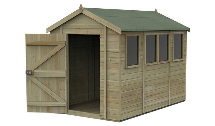 Forest Timberdale 4 Windows Apex Shed - 10 x 6ft