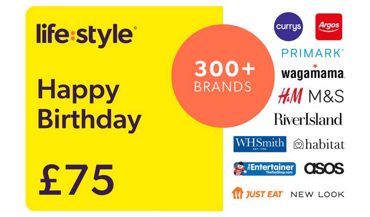 Lifestyle Happy Birthday 75 GBP Gift Card