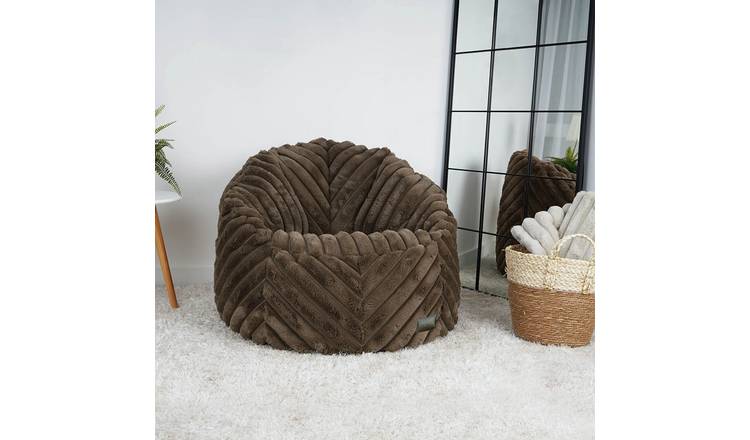 rucomfy Faux Fur Bean Bag - Coffee