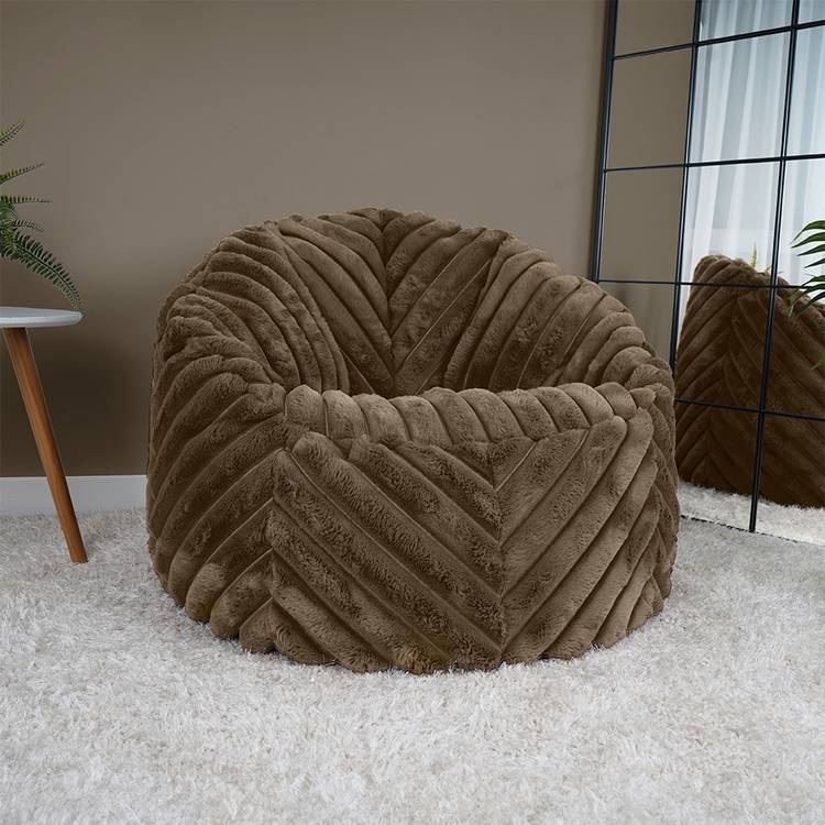 rucomfy Faux Fur Bean Bag - Coffee 0