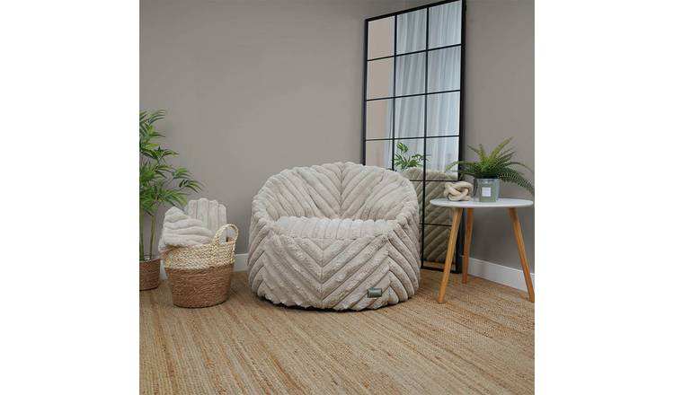 rucomfy Faux Fur Bean Bag - Linen