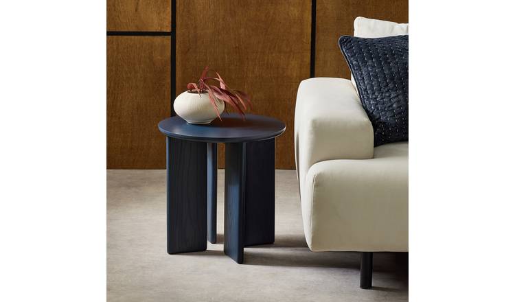 Habitat Lason Round Side Table - Blue