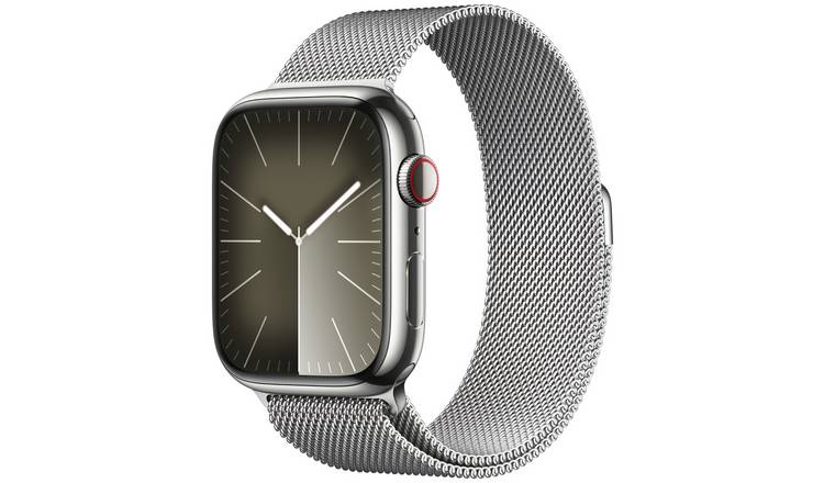 Apple Watch Series 9 GPS+Cellular 45mm Silver Milanese Loop