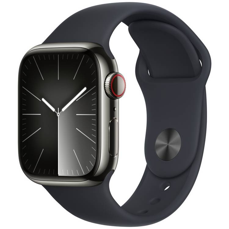 Apple Watch Series 9 GPS+Cell 41mm Steel & Midnight Band S/M 0