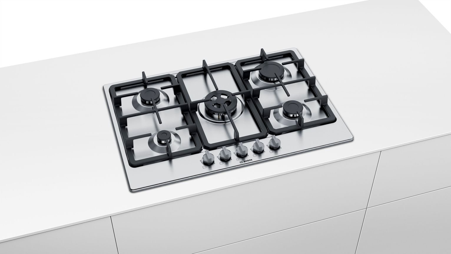 Bosch PGQ7B5B90 Gas Hob - Stainless steel