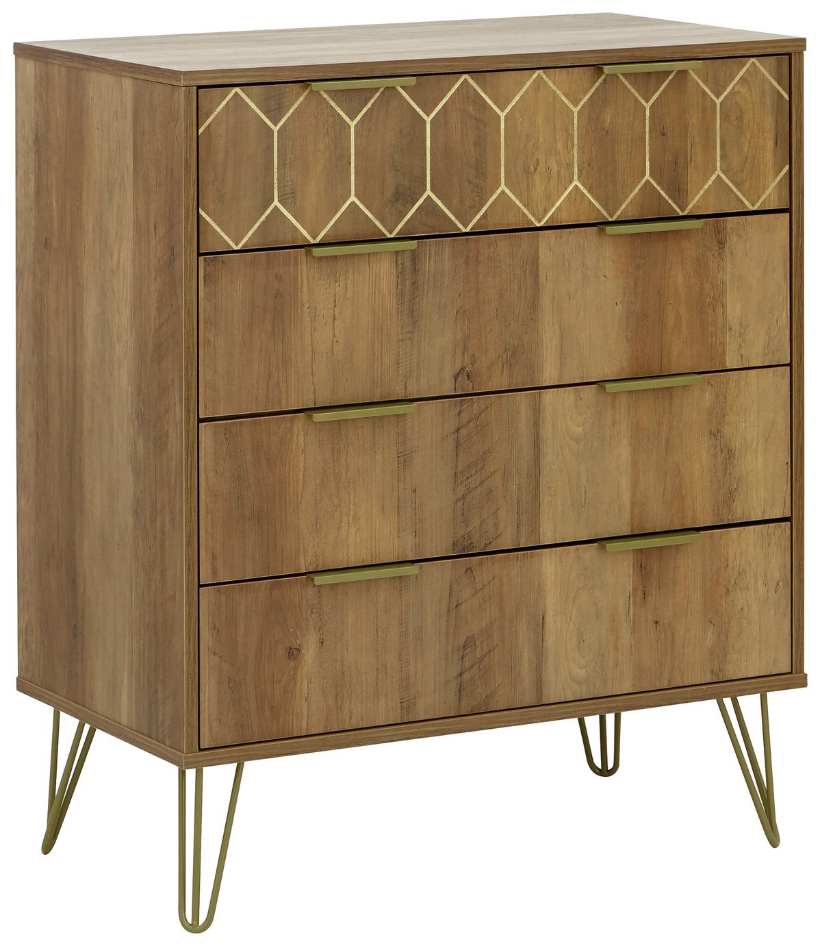 GFW Orleans 4 Drawer Chest - Mango Wood Effect