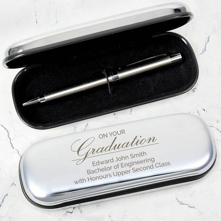 Personalised Message Graduation Ball Point Pen - Black 0