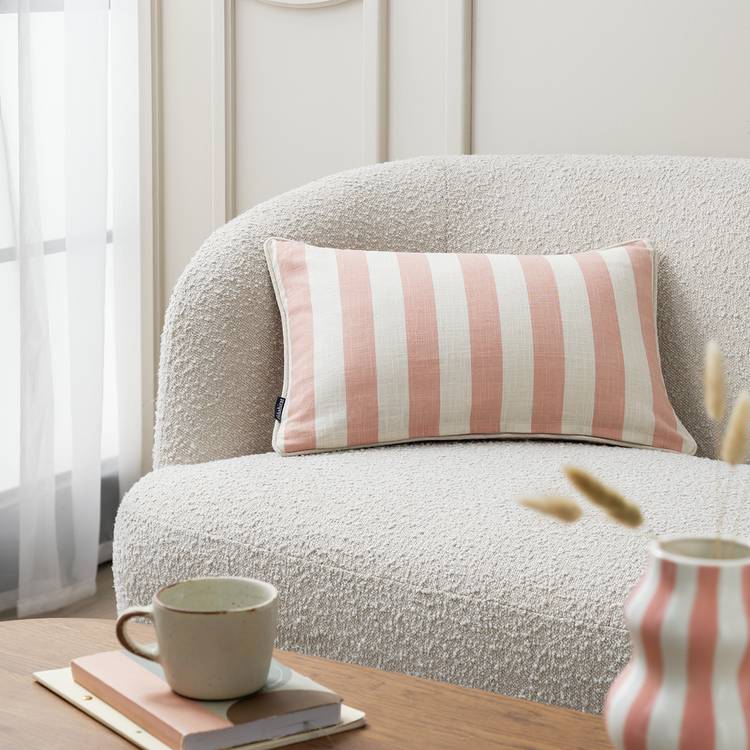 Habitat Striped Cushion - Pink - 30x50cm 0