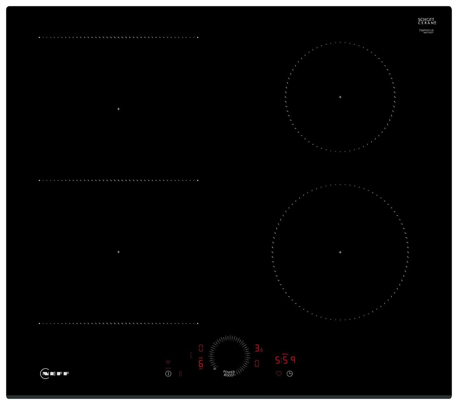 Neff T56FHS1L0 Induction Hob - Black