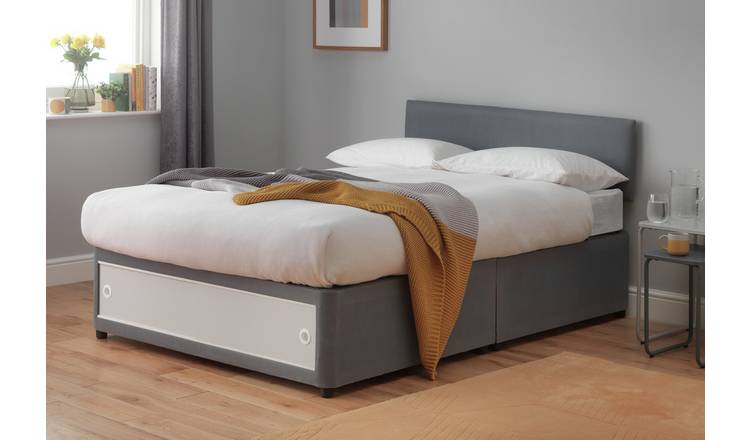 Small double divan base deals with storage