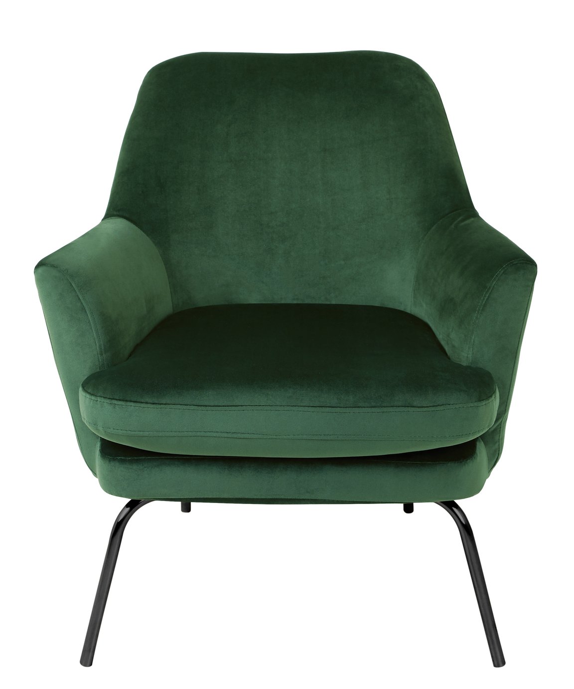 Habitat Celine Velvet Accent Chair - Green