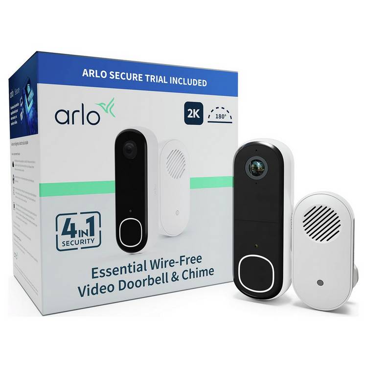 Arlo Essential 4-in-1 2K Smart Video Doorbell & Chime 0