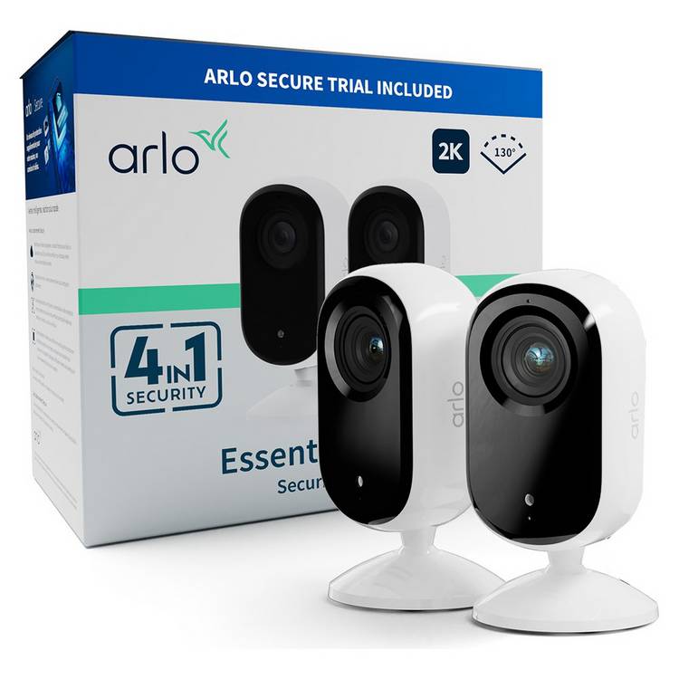 Arlo Essential 2K 4-in-1 Indoor Security Camera - Pack of 2 0