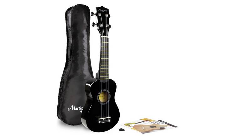 Martin Smith Soprano Ukulele 21-Inch Beginner Pack - Black