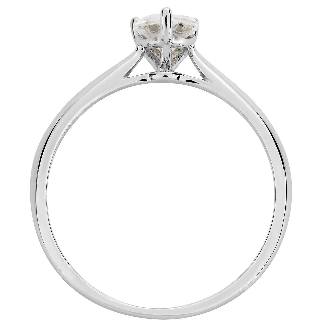 Revere 9ct White Gold Pear Cubic Zirconia Solitaire Ring Review