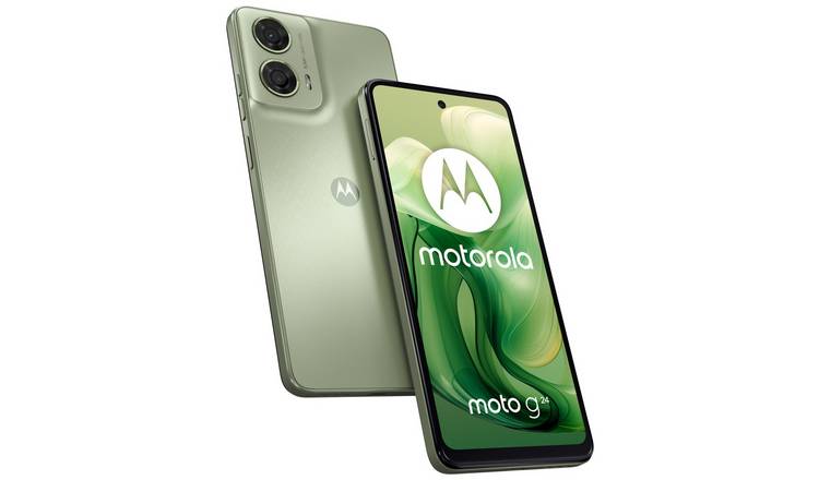 SIM Free Motorola G24 128GB Mobile Phone - Ice Green