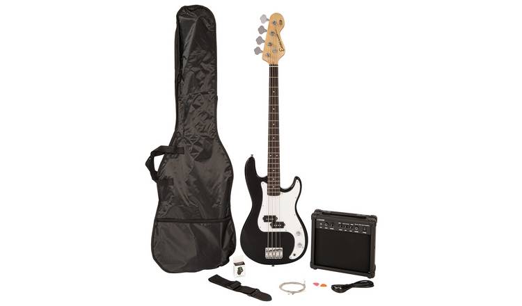 Encore E40 Full Size Bass Guitar Pack - Black