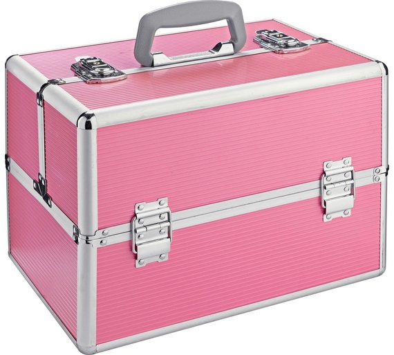 Buy Large Pink Aluminium Vanity Case at Argos.co.uk - Your Online Shop ...