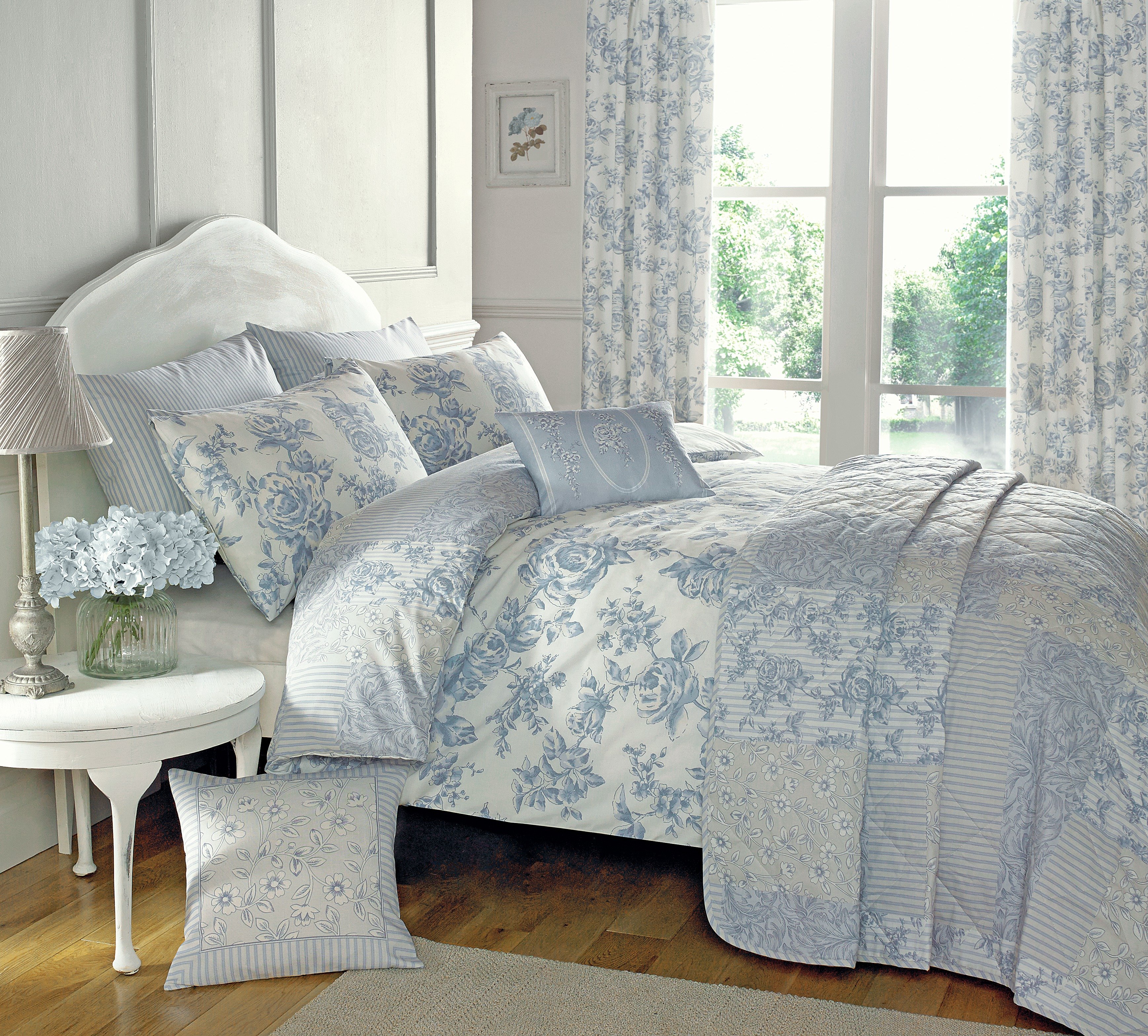 blue bedding