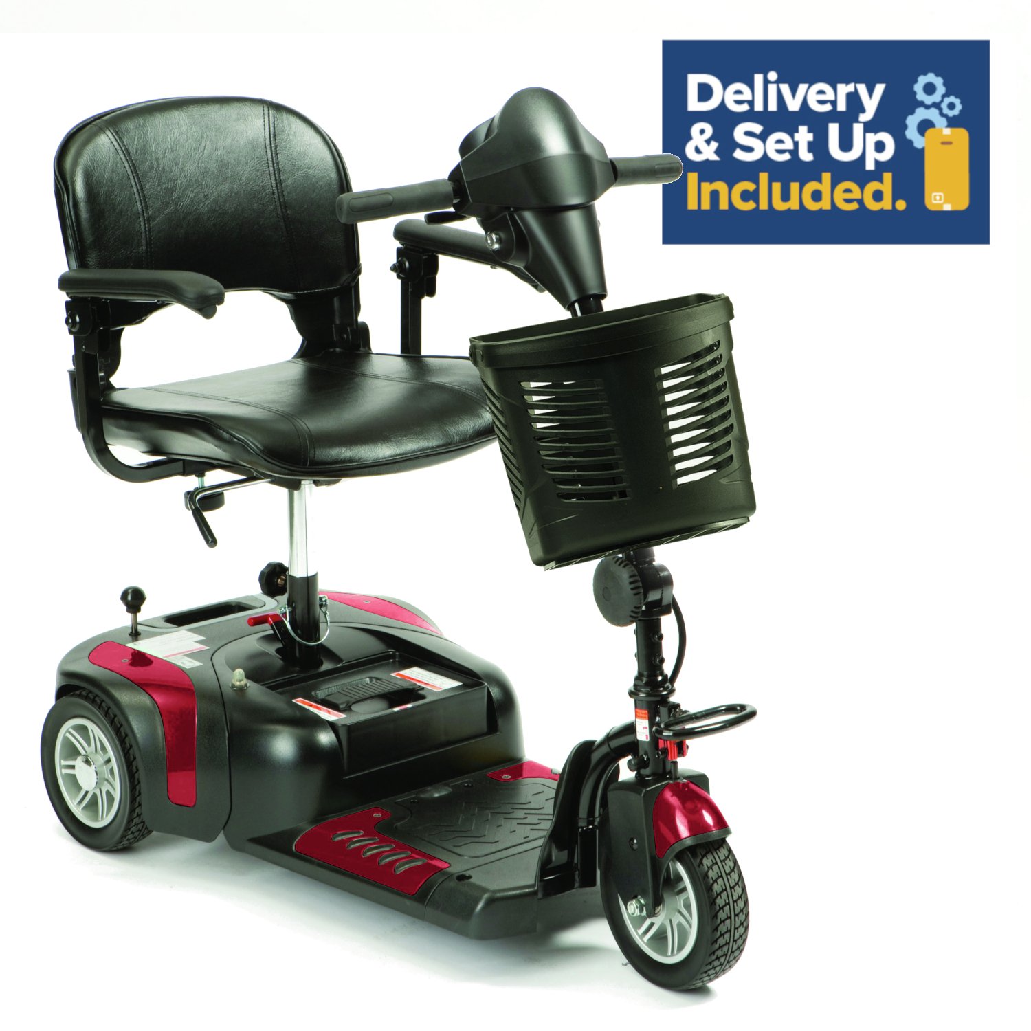 Prism 3 Wheel Mobility Scooter Class 2 - Red