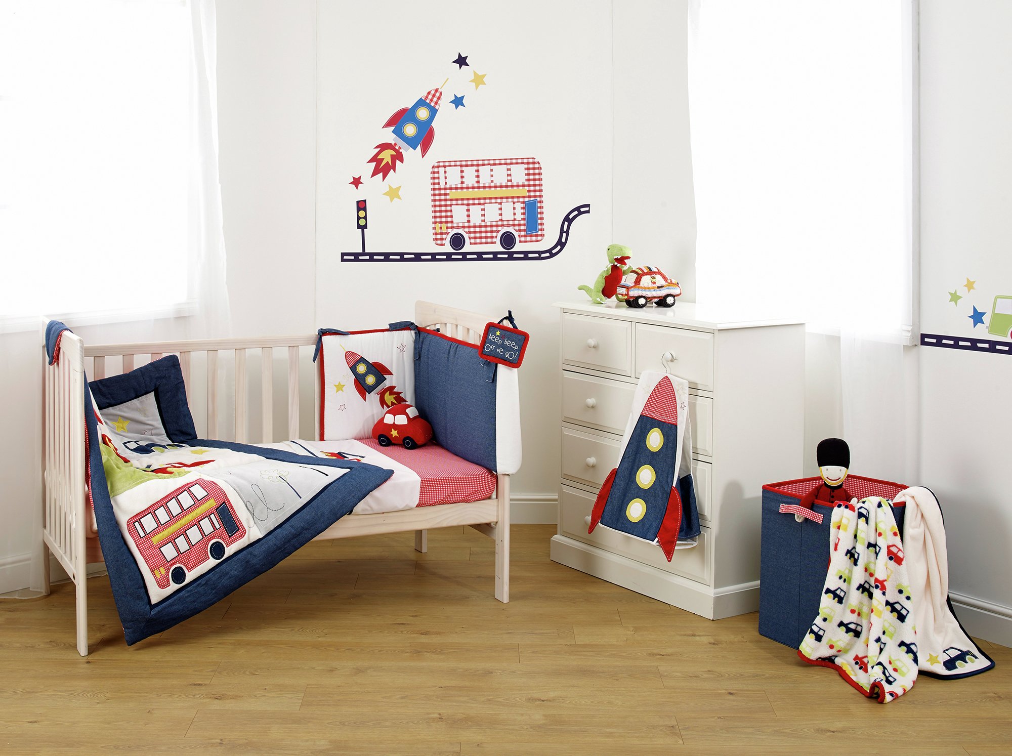 Suncrest Fetch the Engine Cot Bed Nursery Bedding Set