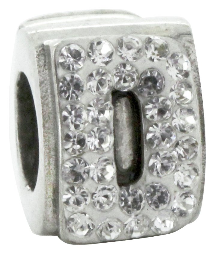 Link Up Sterling Silver Alphabet Bead Charm - D.